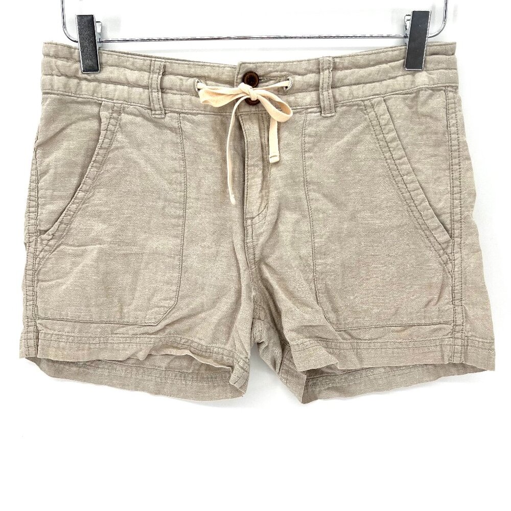 Patagonia‎ Island Hemp Shorts Womens Size 2 Organic Cotton Beige Lightweight